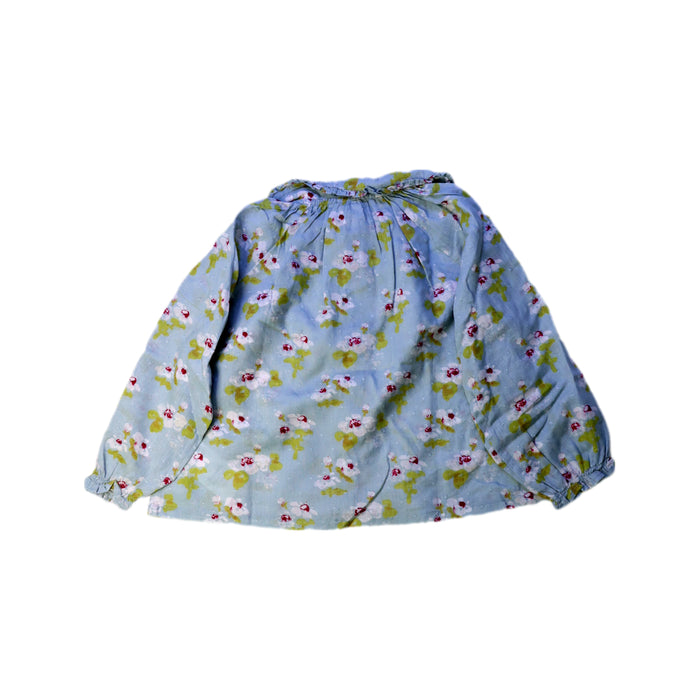 A Blue Long Sleeve Shirts from Bonton in size 3T for girl. (Back View)