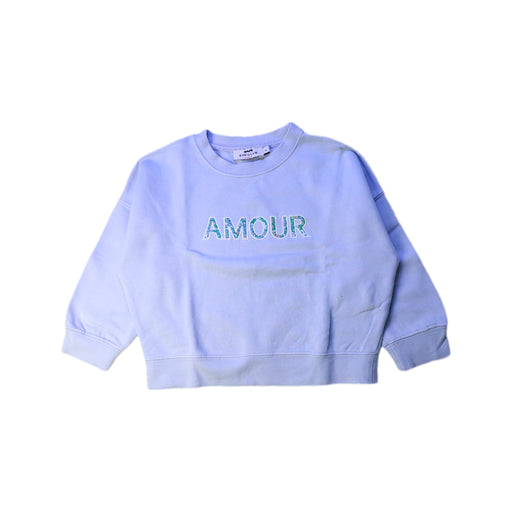 A Blue Crewneck Sweatshirts from Cyrillus in size 4T for girl. (Front View)