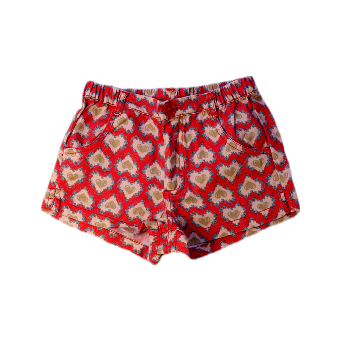 A Red Shorts from Konges Sløjd in size 3T for girl. (Front View)