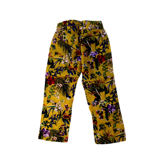 A Yellow Casual Pants from Excuse My French in size 2T for girl. (Back View)