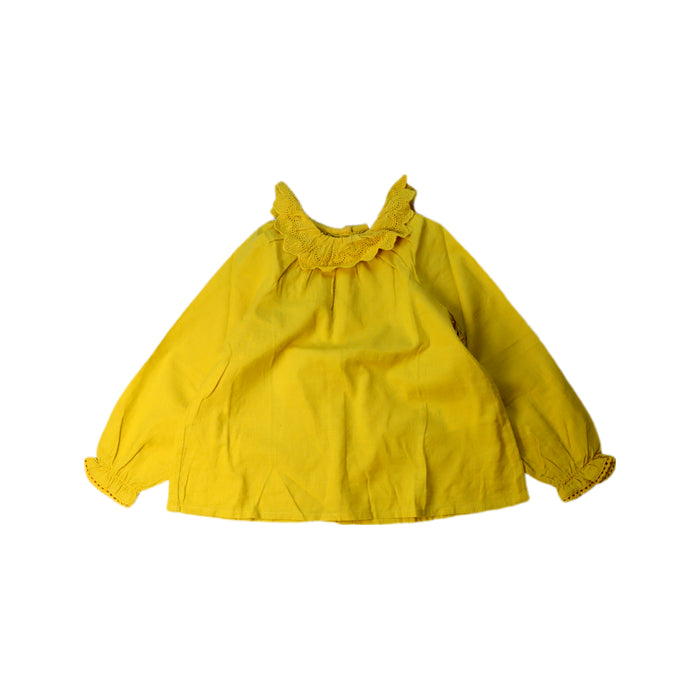 A Yellow Long Sleeve Tops from Cyrillus in size 3T for girl. (Front View)