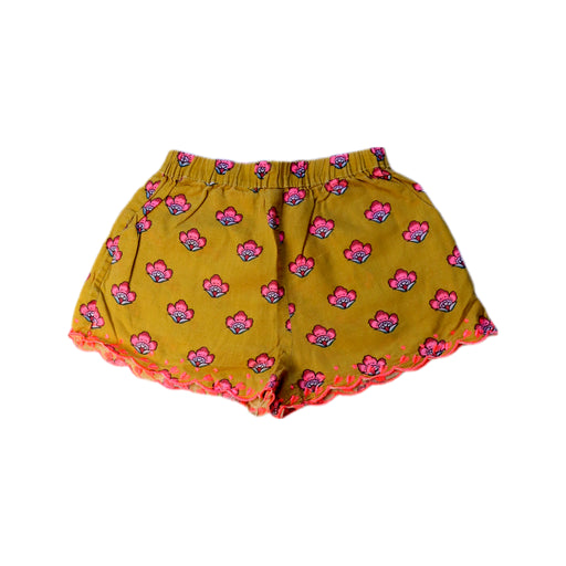A Yellow Shorts from Louise Misha in size 4T for girl. (Front View)