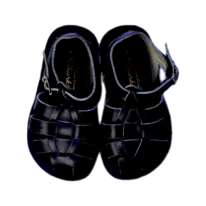 A Blue Sandals from Sun-San in size 18-24M for neutral. (Back View)