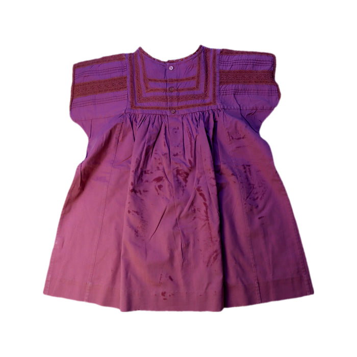 A Purple Sleeveless Dresses from Bonpoint in size 4T for girl. (Back View)