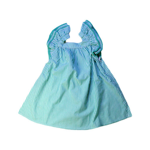 A Blue Sleeveless Dresses from Seed in size 3T for girl. (Front View)