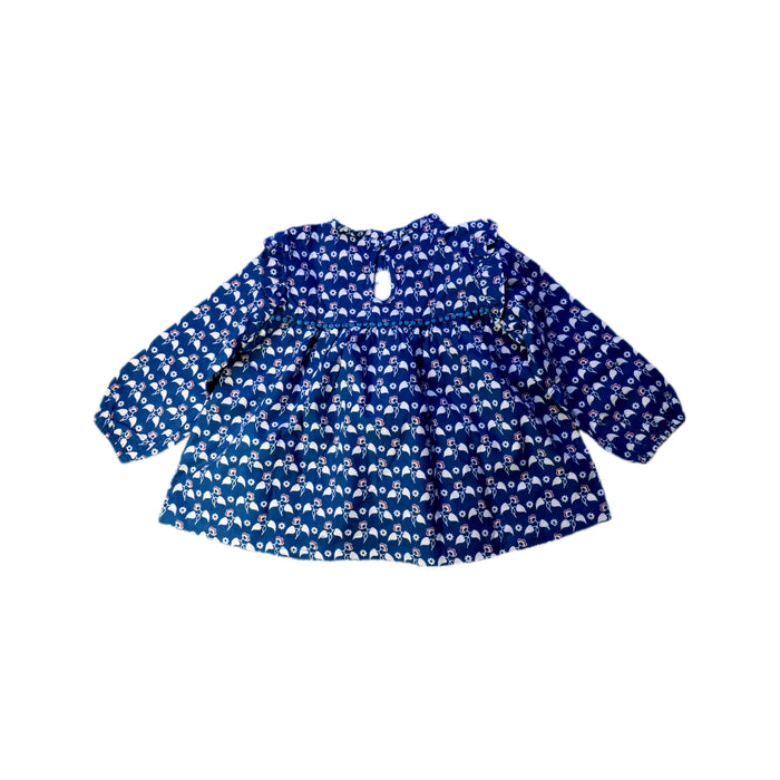 A Blue Long Sleeve Tops from Monoprix in size 3T for girl. (Back View)