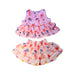 A Pink Skirt Sets from Velveteen in size 4T for girl. (Back View)