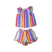 A Multicolour Shorts Sets from Crewcuts in size 5T for girl. (Front View)