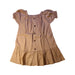 A Beige Short Sleeve Dresses from Seed in size 4T for girl. (Front View)