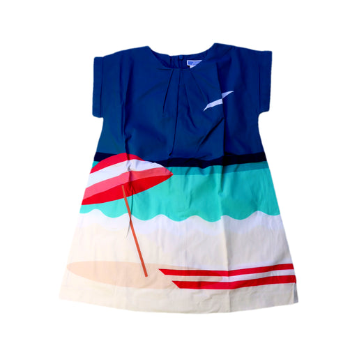 A Blue Short Sleeve Dresses from Jacadi in size 5T for girl. (Front View)