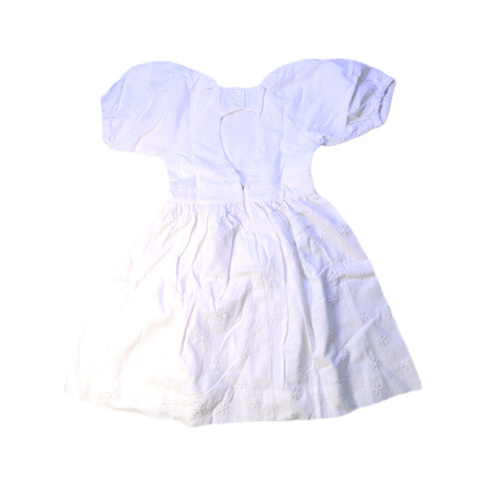A White Short Sleeve Dresses from Seed in size 3T for girl. (Back View)