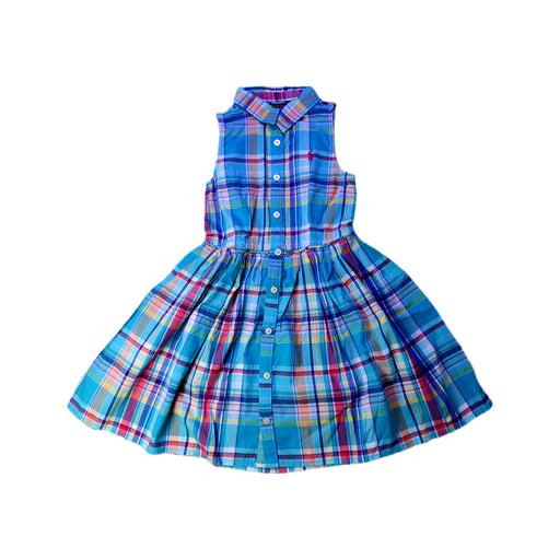 A Multicolour Sleeveless Dresses from Polo Ralph Lauren in size 5T for girl. (Front View)