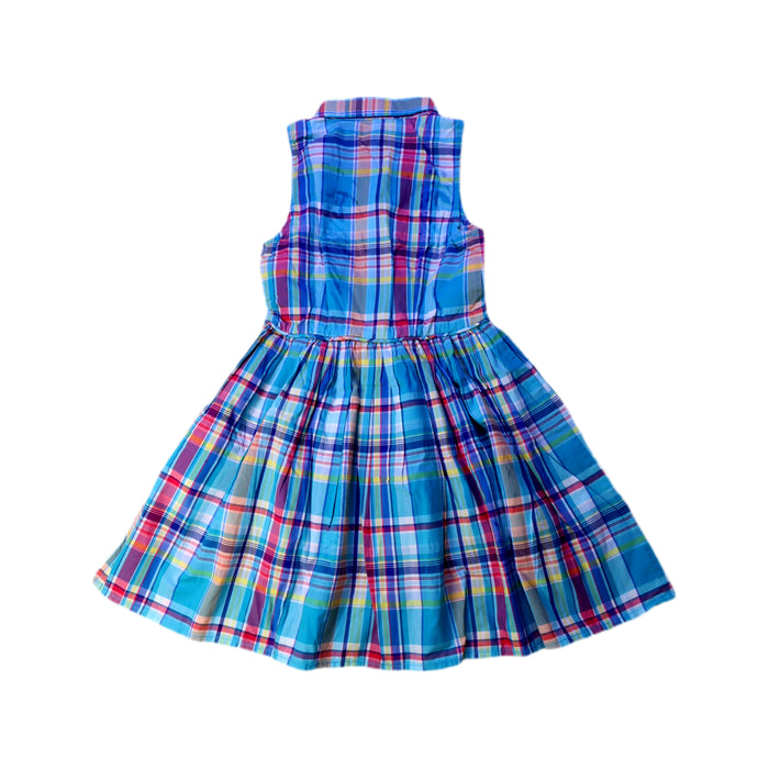 A Multicolour Sleeveless Dresses from Polo Ralph Lauren in size 5T for girl. (Back View)