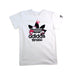 A White Short Sleeve T Shirts from Adidas in size 3T for girl. (Front View)