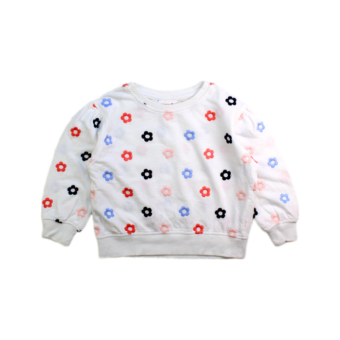 A White Crewneck Sweatshirts from Seed in size 3T for girl. (Front View)