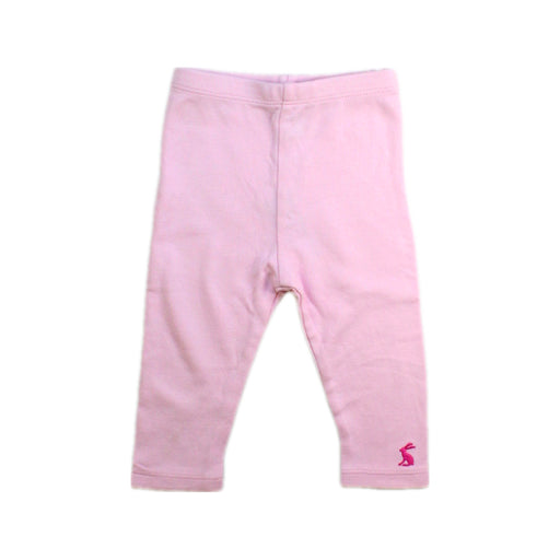 A Pink Leggings from Joules in size 3-6M for girl. (Front View)