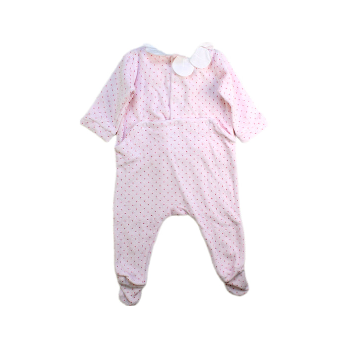 A Pink Long Sleeve Rompers from Jacadi in size 3-6M for girl. (Back View)