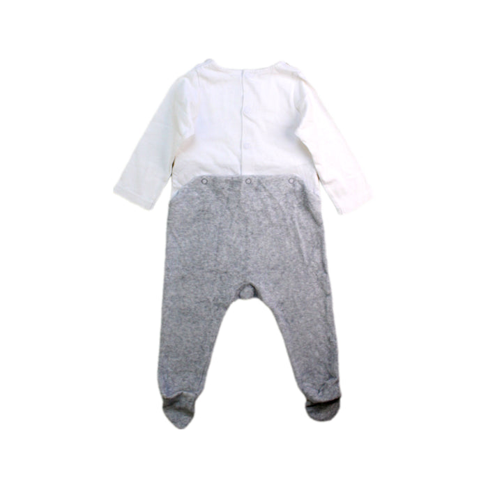 A White Long Sleeve Rompers from Jacadi in size 6-12M for girl. (Back View)