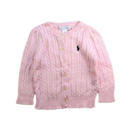A Pink Cardigans from Ralph Lauren in size 12-18M for girl. (Front View)