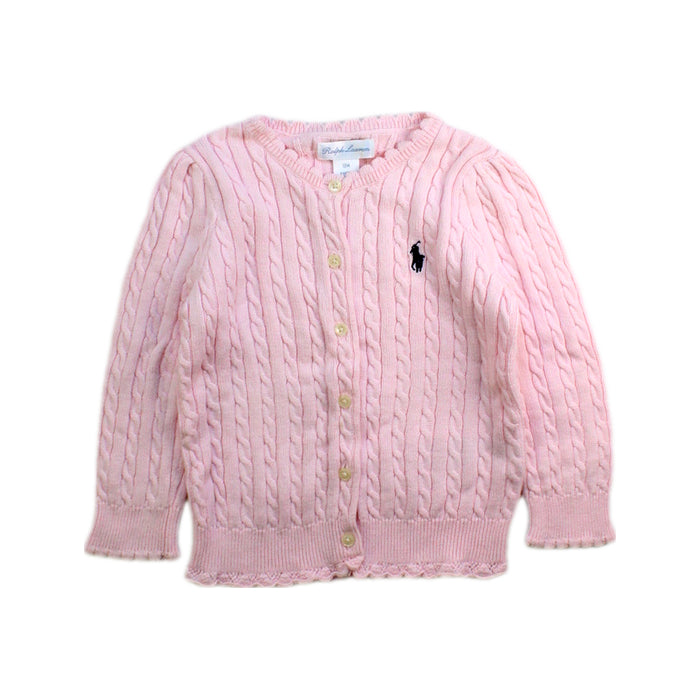 A Pink Cardigans from Ralph Lauren in size 12-18M for girl. (Front View)