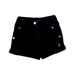 A Black Shorts from Ferrari in size 2T for girl. (Front View)