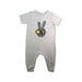 A Grey Short Sleeve Rompers from The Bonnie Mob in size 12-18M for neutral. (Front View)