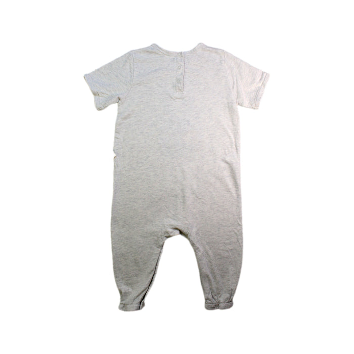 A Grey Short Sleeve Rompers from The Bonnie Mob in size 12-18M for neutral. (Back View)
