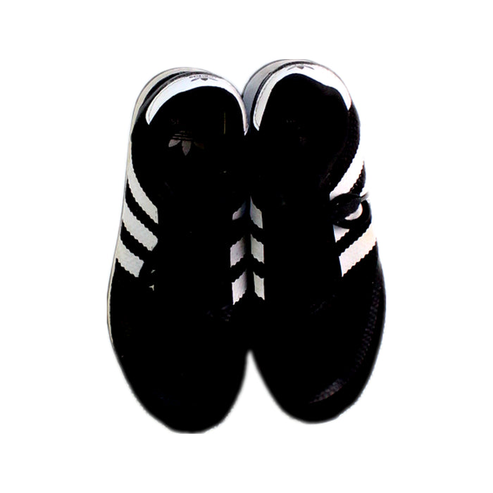 A Black Sneakers from Adidas in size 7Y for boy. (Back View)