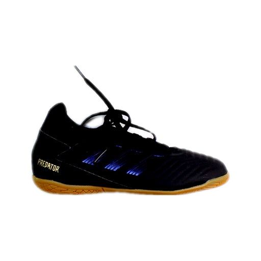 A Black Cleats/Soccer Shoes from Adidas in size 7Y for boy. (Front View)