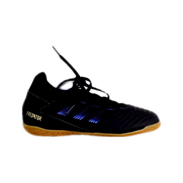 A Black Cleats/Soccer Shoes from Adidas in size 7Y for boy. (Front View)