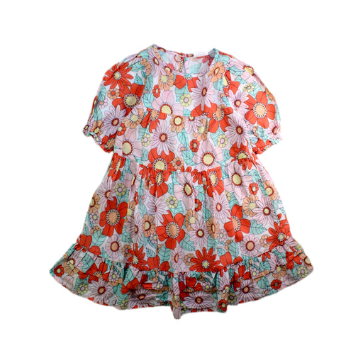 A Multicolour Short Sleeve Dresses from Seed in size 4T for girl. (Front View)