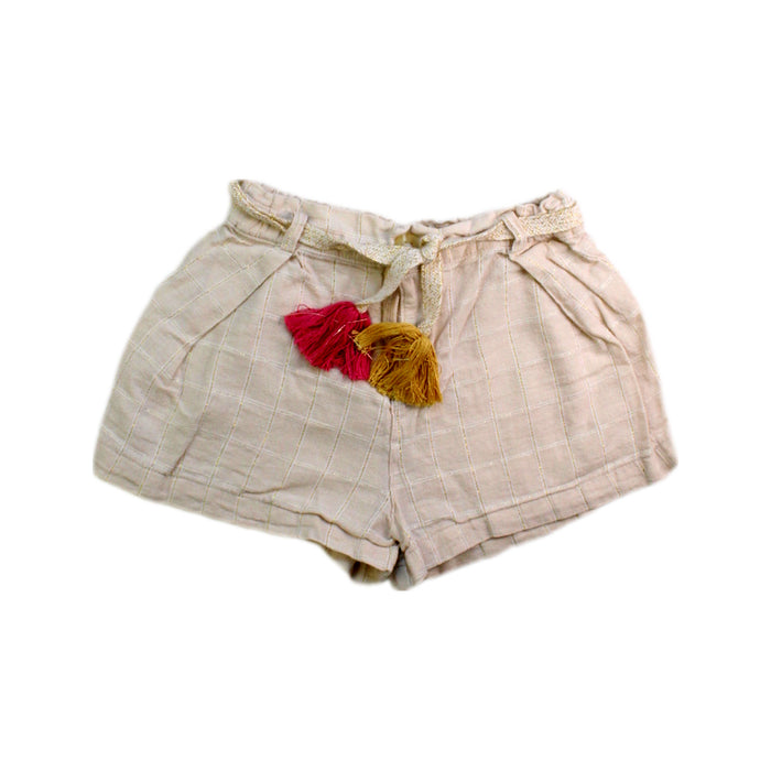 A Beige Shorts from Gingersnaps in size 6T for girl. (Front View)