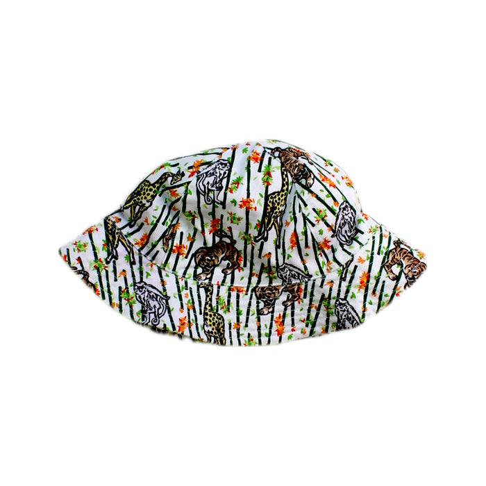 A White Sun Hats from Kenzo in size 6T for neutral. (Back View)