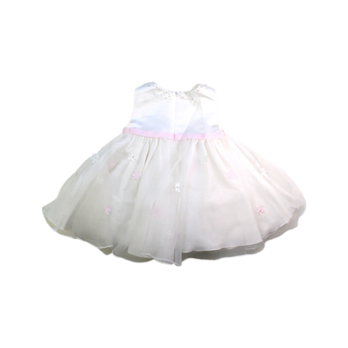 A Ivory Sleeveless Dresses from Sarah Louise in size 0-3M for girl. (Back View)