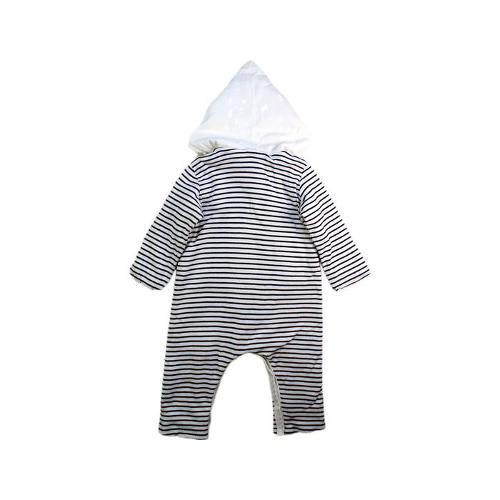 A White Long Sleeve Rompers from Petit Bateau in size 6-12M for boy. (Back View)