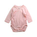A Pink Long Sleeve Bodysuits from Petit Bateau in size Newborn for girl. (Front View)