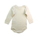 A Ivory Long Sleeve Bodysuits from Petit Bateau in size 12-18M for neutral. (Back View)