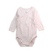 A Pink Long Sleeve Bodysuits from Petit Bateau in size 0-3M for girl. (Front View)