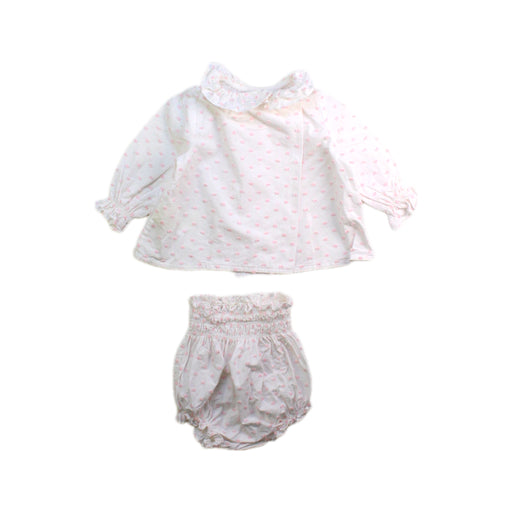 A White Pants Sets from Nanos in size 0-3M for girl. (Front View)