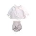 A White Pants Sets from Nanos in size 0-3M for girl. (Front View)
