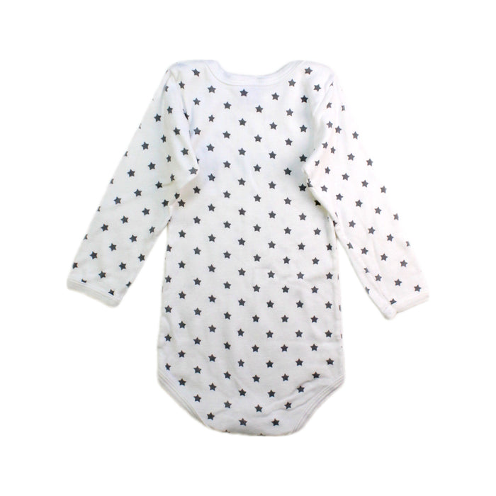 A White Long Sleeve Bodysuits from Petit Bateau in size 12-18M for boy. (Back View)