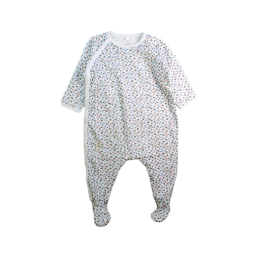 A White Onesies from Petit Bateau in size 2T for girl. (Front View)