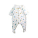 A White Onesies from Petit Bateau in size 0-3M for girl. (Front View)