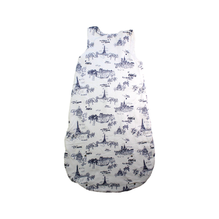 A White Sleepsacs from Petit Bateau in size 6-12M for neutral. (Back View)