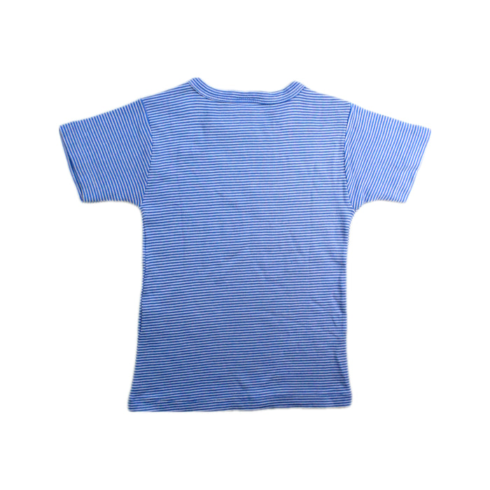A Blue Short Sleeve T Shirts from Petit Bateau in size 3T for boy. (Back View)