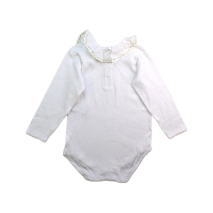 A White Long Sleeve Bodysuits from Bonpoint in size 2T for girl. (Back View)