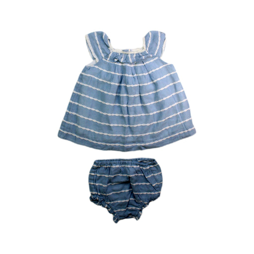 A Blue Shorts Sets from Nanos in size 6-12M for girl. (Front View)