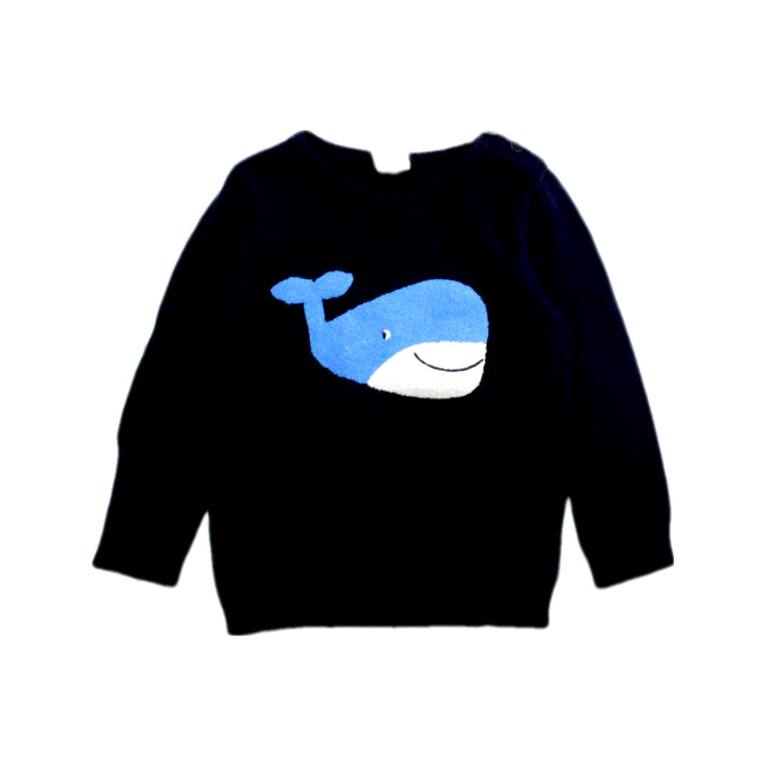 A Navy Knit Sweaters from Seed in size 18-24M for boy. (Front View)