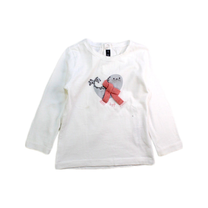 A White Long Sleeve Tops from Il Gufo in size 12-18M for girl. (Front View)