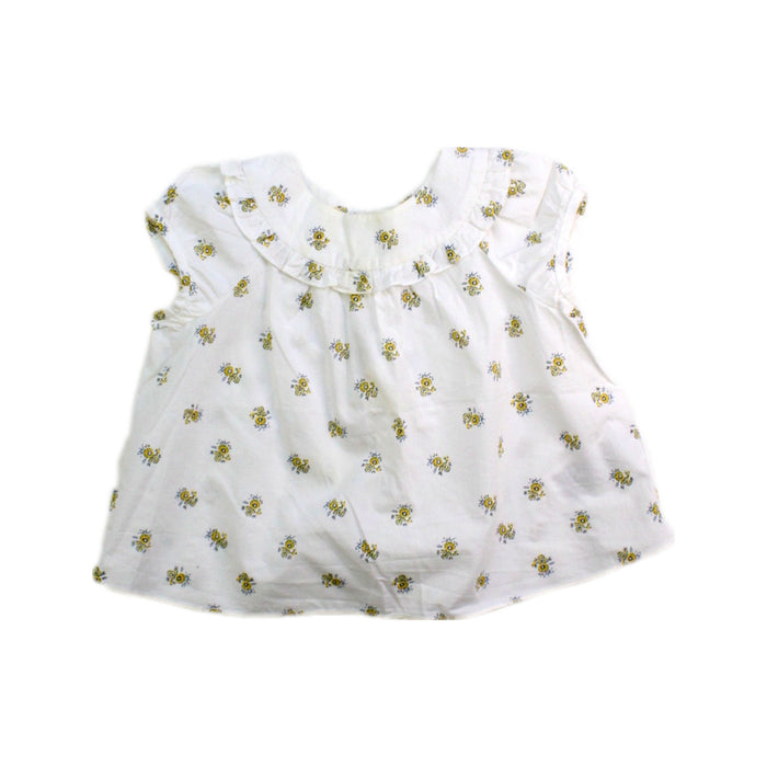 A White Short Sleeve Tops from Bonpoint in size 6-12M for girl. (Front View)